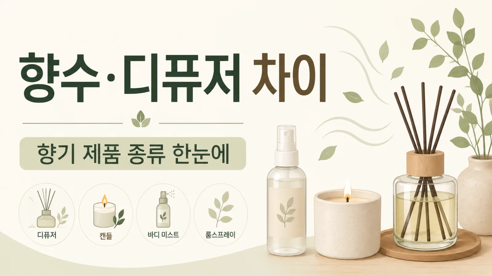 향수와 디퓨저 차이 쉽게 정리, 향기 제품 처음 고를 때 알아두면 좋은 것들