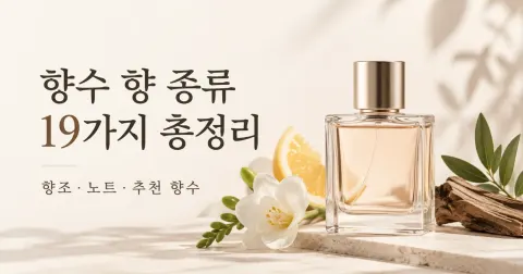 향수 향 종류 19가지 총정리｜플로럴·우디·시트러스 향조와 추천 향수 7선